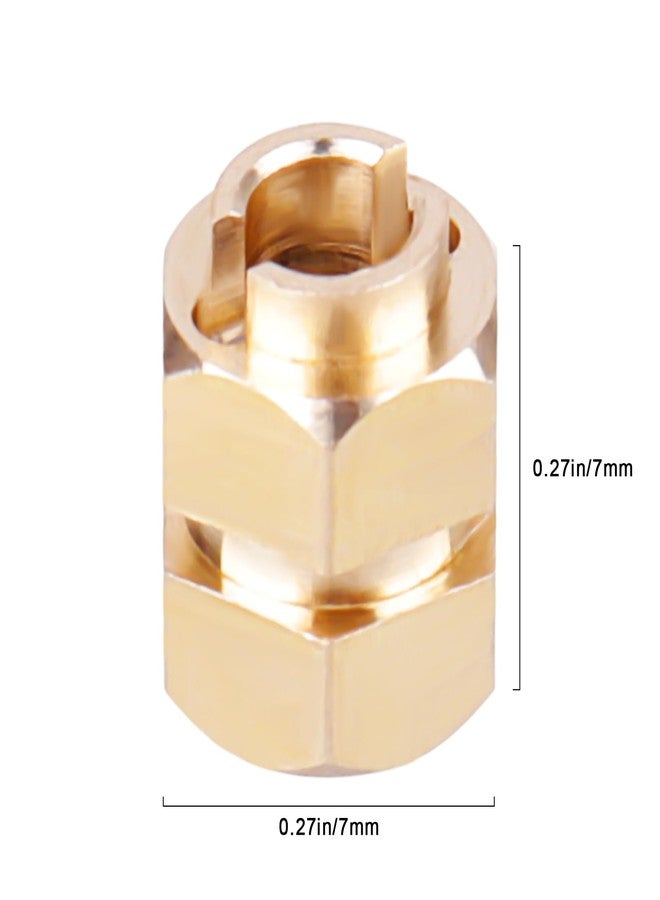 CrazyHobby Brass Hex Wheel Hubs 7mm Extension Drive Adaptor Set for 1/18 TRX4M TRX4MT Bronco F-150 K10 Defender RC Crawler High Trail Upgrade Parts, 4 Pack - Image 2